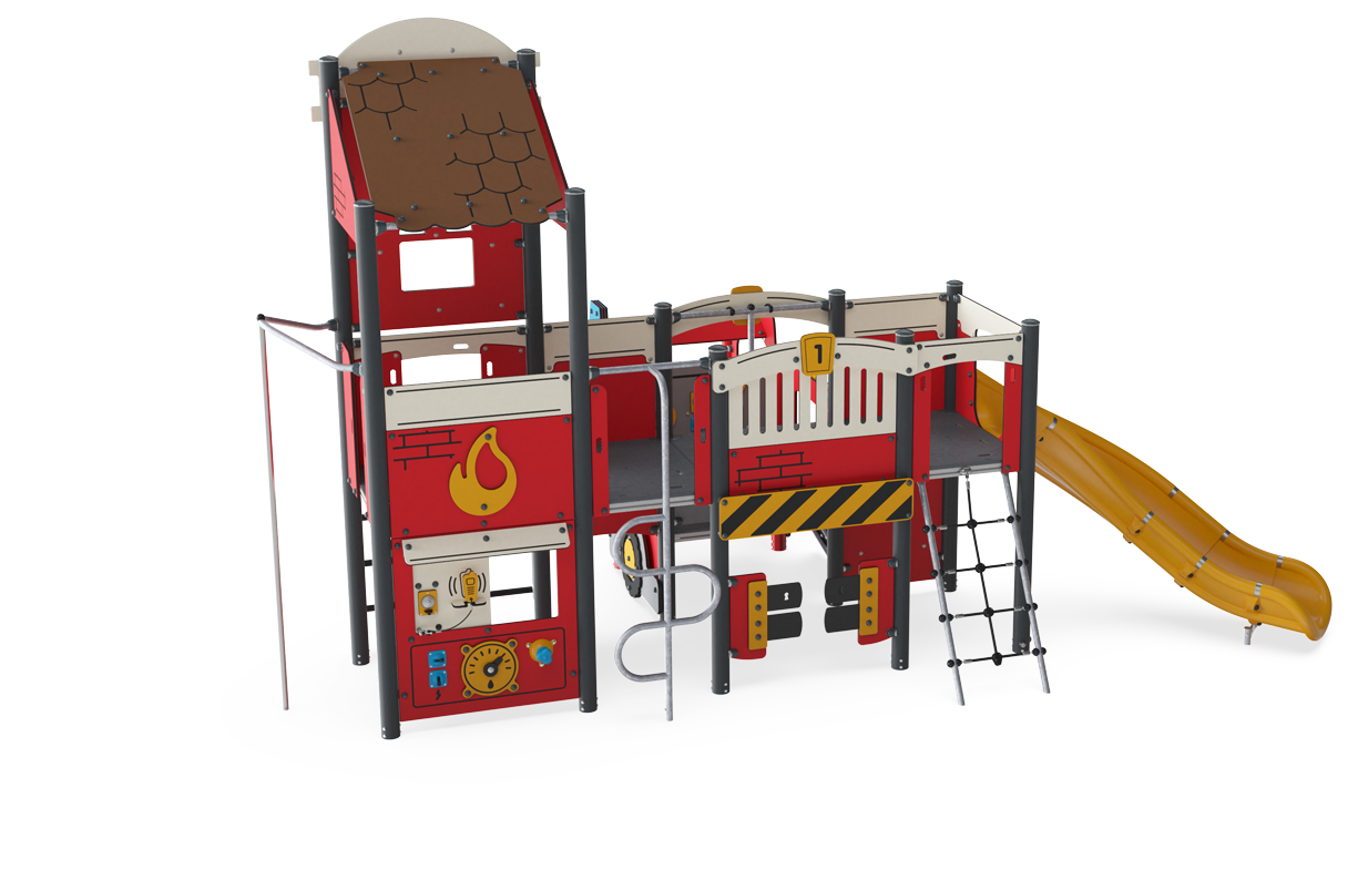 Feuerwache mit Feuerwehrwagen PCM52121 Ansicht 3
