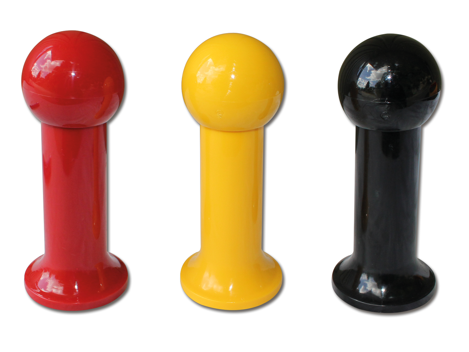 Handgriff mit Kugelknopf, komplett, Farbe schwarz Ansicht 1