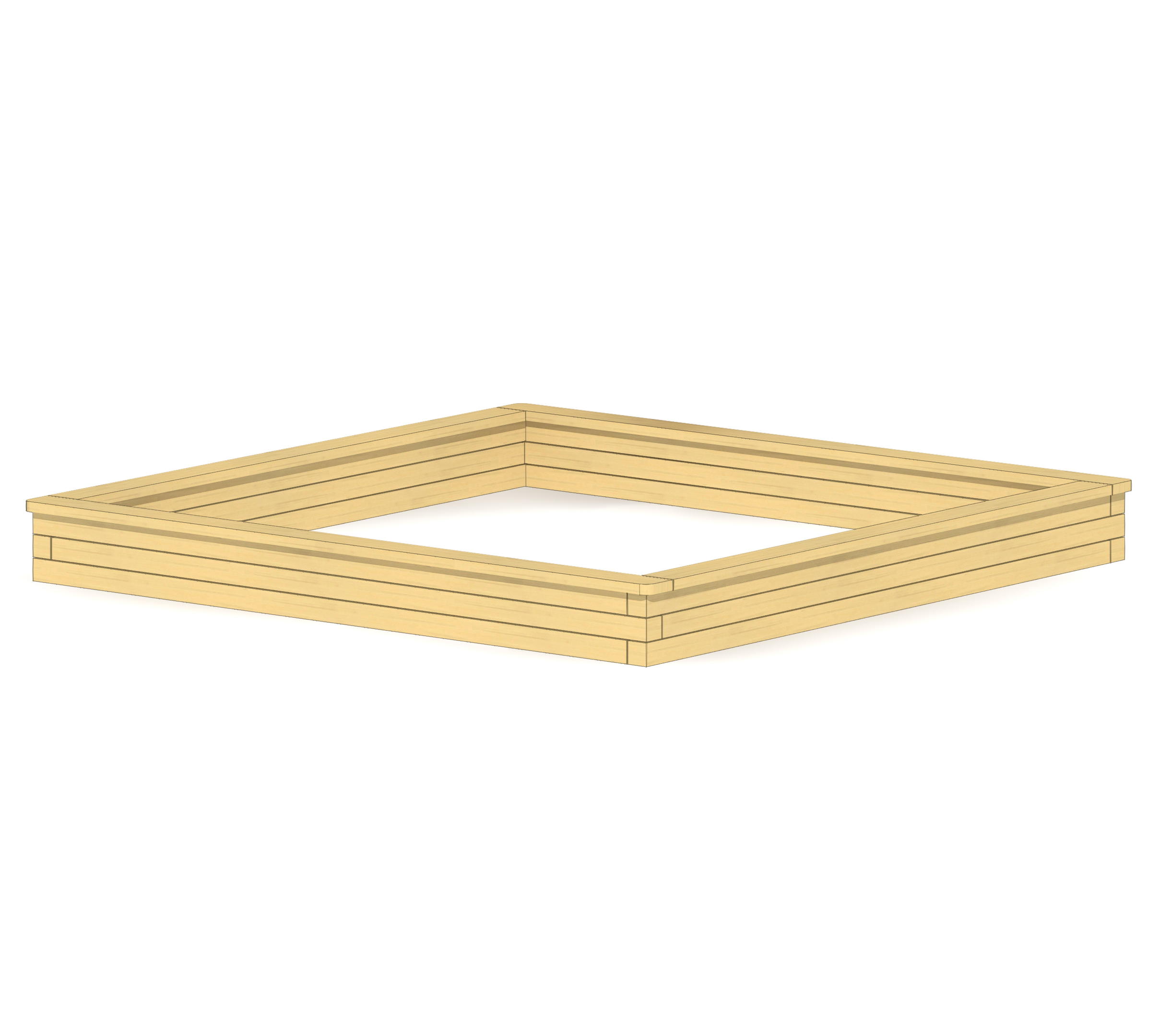 Sandkasten 3-lagig, 3x3m Ansicht 2