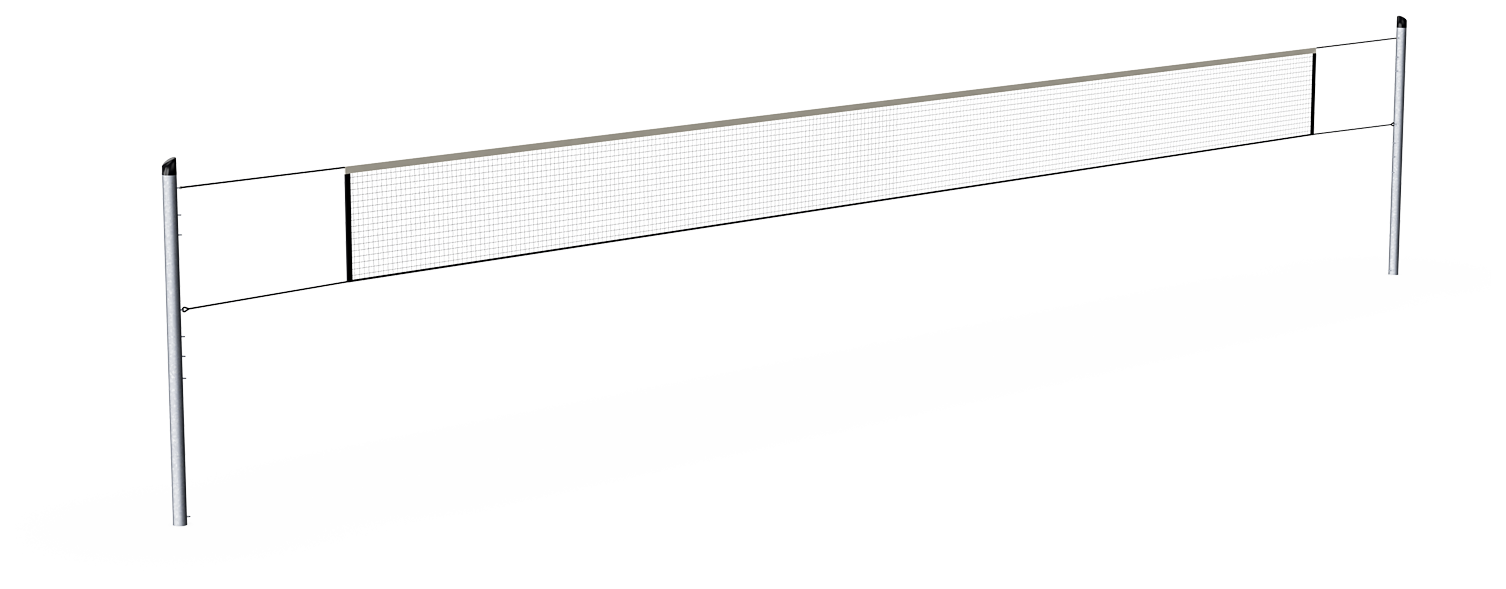 Multisportpfosten mit 12 m-Netz FRE3031 Ansicht 2