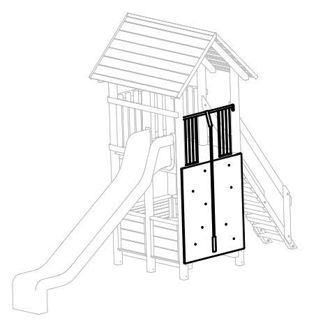 Kletterwand für Turm aus Fichte Ansicht 3