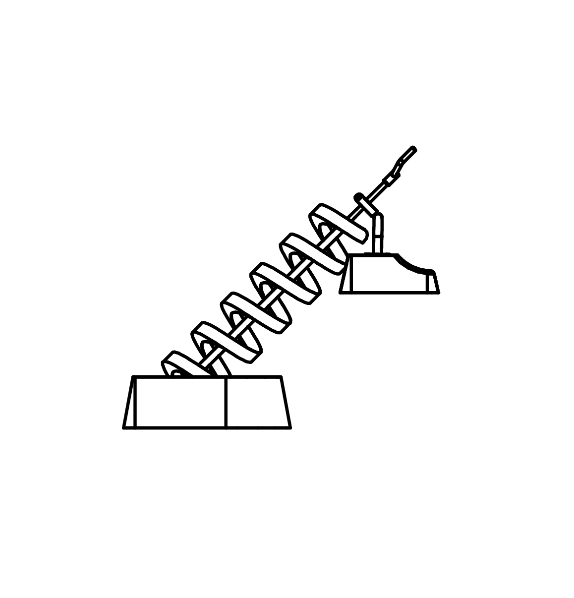 Archimedische Schraube mit Kurbel Ansicht 2