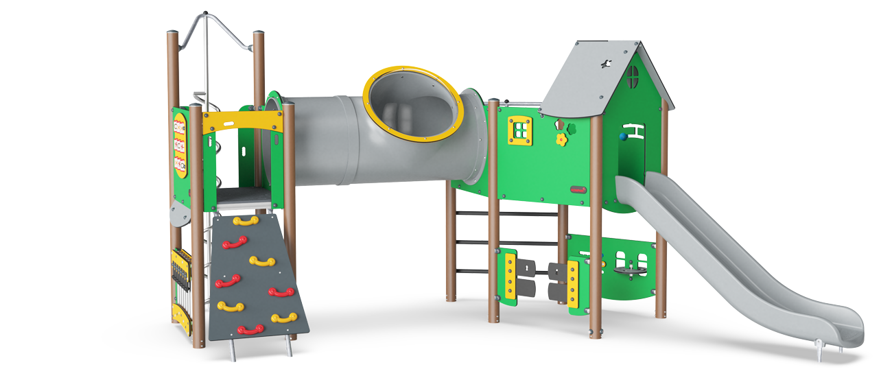 2-Turm-Spielanlage mit Tunnel PCM201921 Ansicht 2