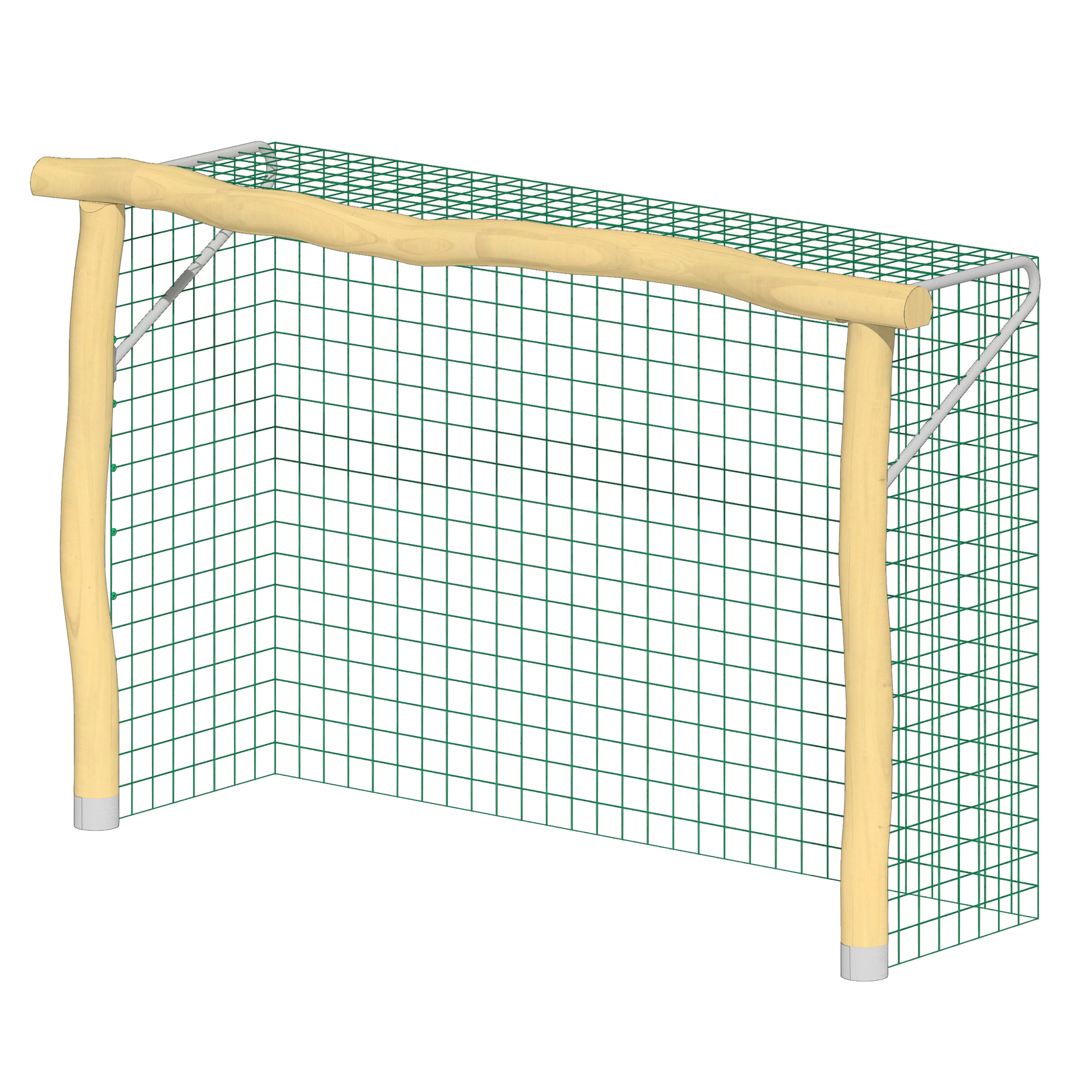 Bolzplatztor 3x2m mit Netz Ansicht 2