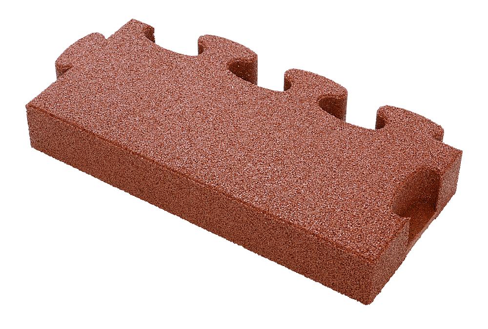 Puzzle Mat 3D Randplatte mit Zwischenelement 80 mm rotbraun Ansicht 4