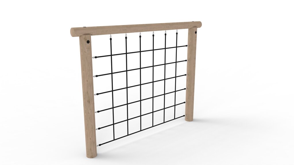 Schaukelgestell mit Kletternetz Ansicht 2