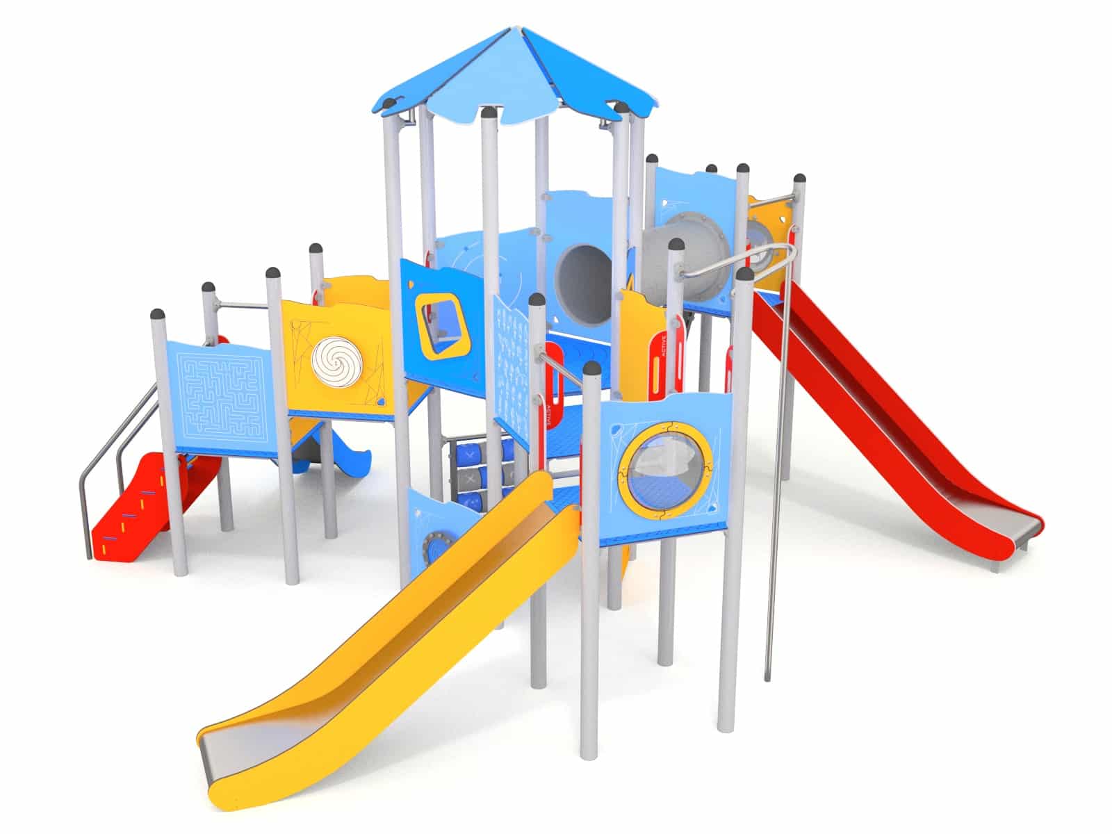 Turmset mit Rutschen für den Spielplatz Ansicht 3