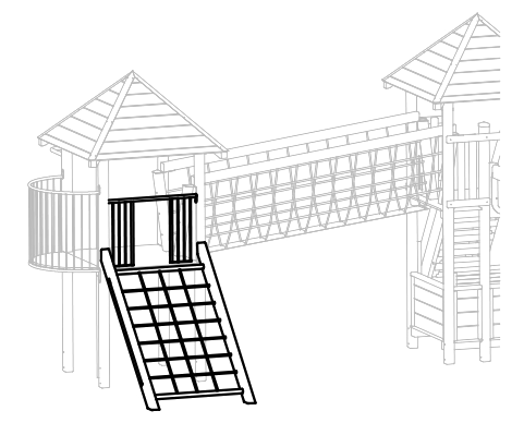 Schrägnetz für Turm aus Edelkastanie Ansicht 3
