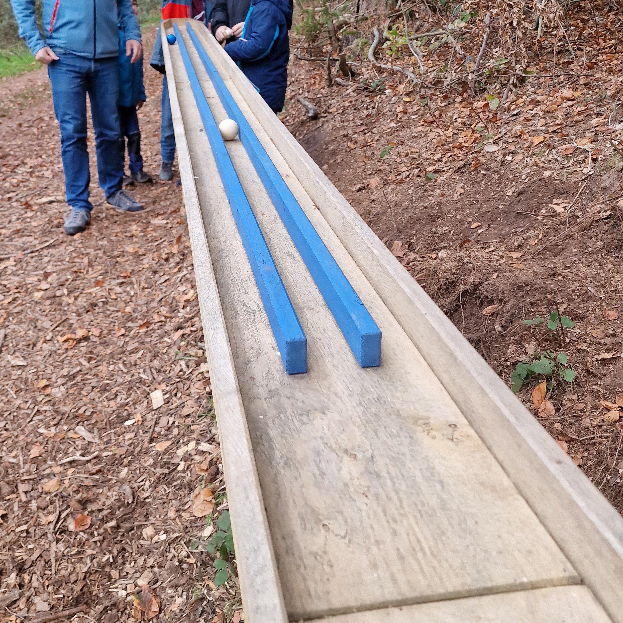 Kugelbahn Wettrennen Ansicht 2