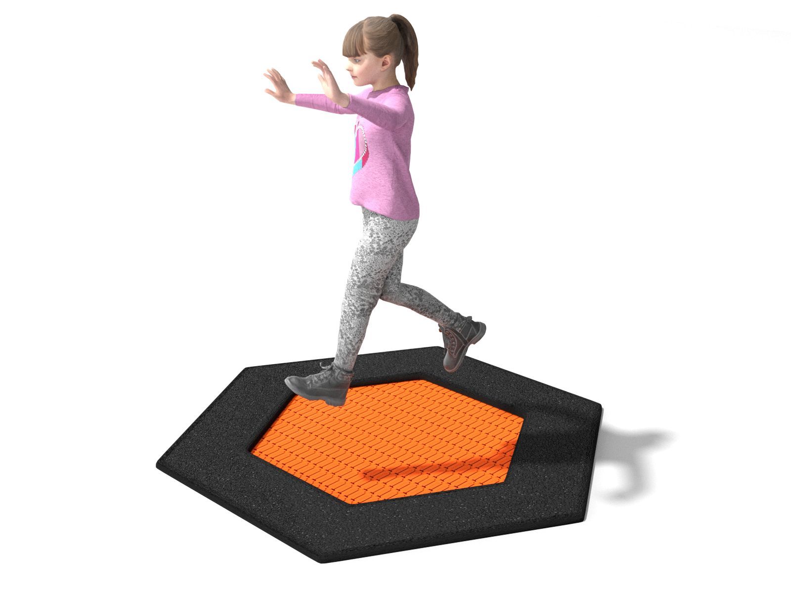 Trampolin Sechseck 1,58 x 1,82 m Ansicht 2