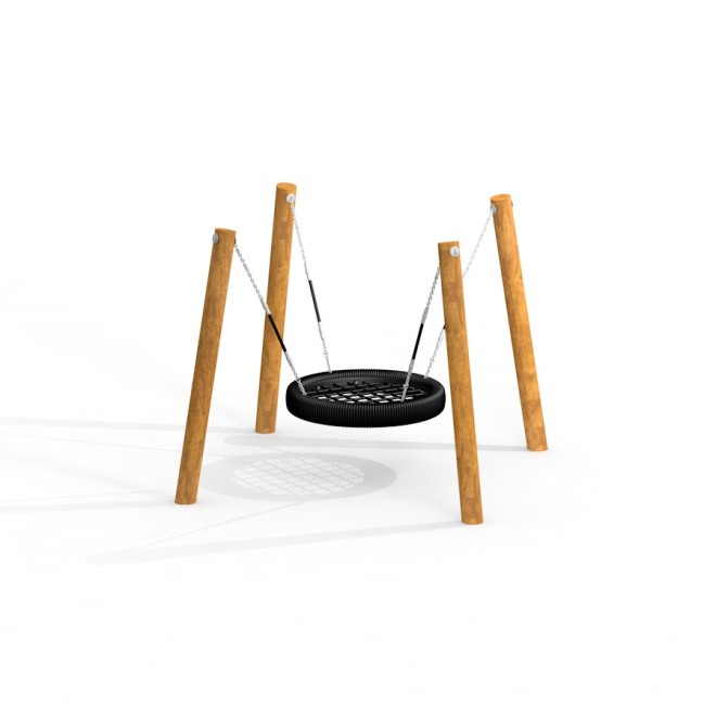 Nestschaukel Robinie 4 Pfosten (BNS 90 cm) Ansicht 2