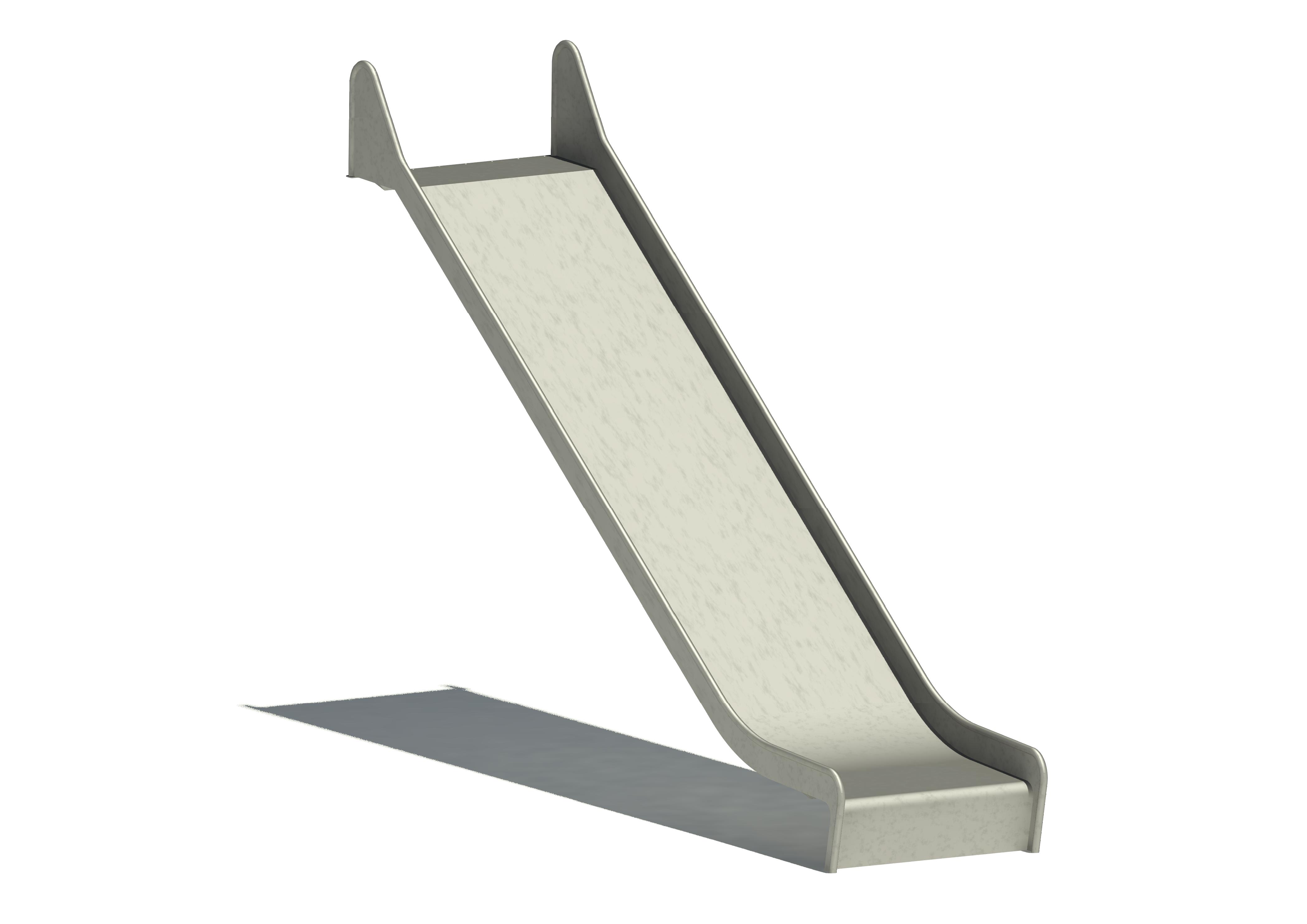 Anbaurutschbahn Edelstahl, ABH 240 cm,Breite 100cm Ansicht 2