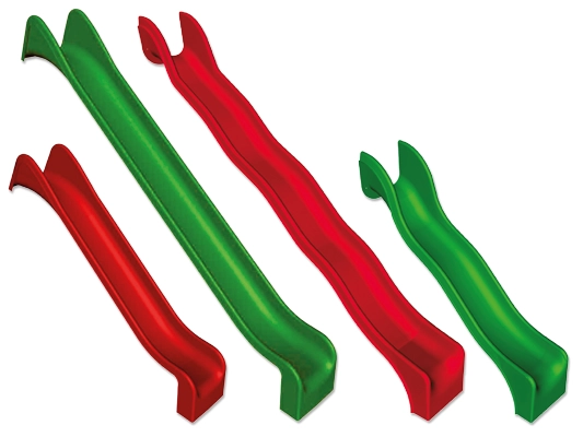 Kunststoff-Rutschbahn – Rutschbahn 2.3 m, Einstiegshöhe 90 cm, Farbe RAL 3020 verkehrsrot, Kinderland Neeser