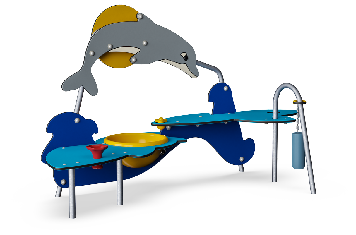KOMPAN Sand- und Wasserstation Delfin Ansicht 2