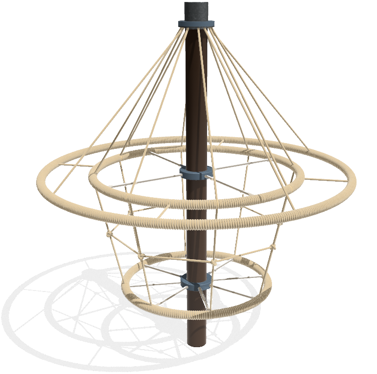 Kletterbaum Cristal, Seile beige Ansicht 2