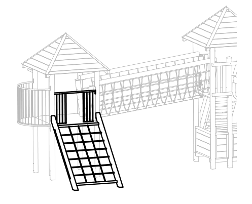 Schrägnetz für Turm aus Fichte Ansicht 3