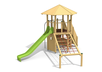 Spielturm Hagendorn 1 classic steel Ansicht 3