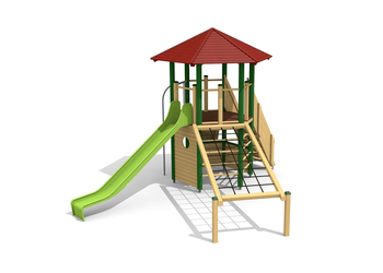 Spielturm Hagendorn 1 classic steel Ansicht 4