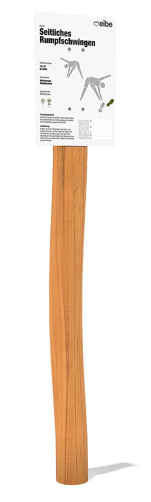 Trimm-dich-Pfad Trainingsschild seitliches Rumpfschwingen