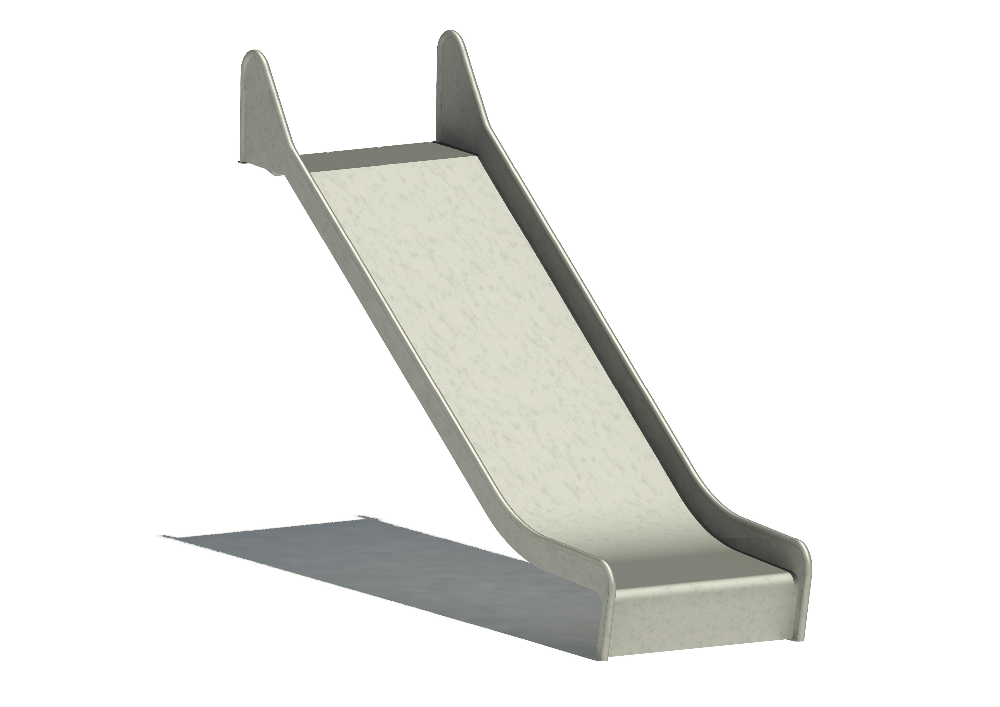 Anbaurutschbahn Edelstahl, ABH 175 cm,Breite 100cm Ansicht 2