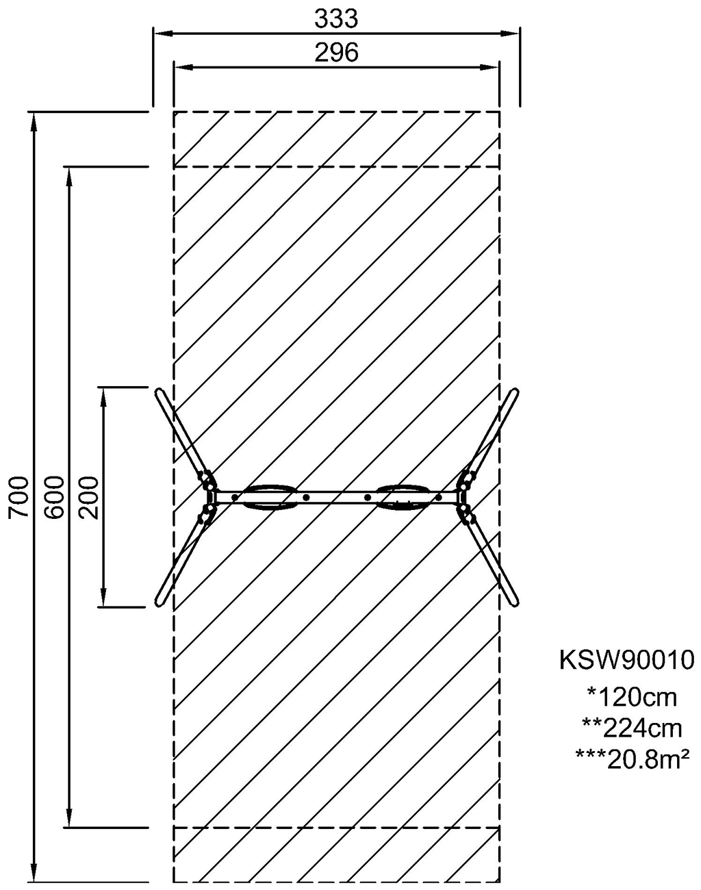 KOMPAN Doppelschaukel H:2,0m Ansicht 3