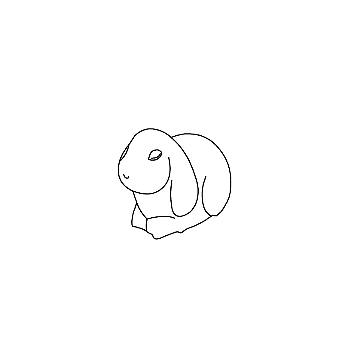 Streichelstein Hase Ansicht 2