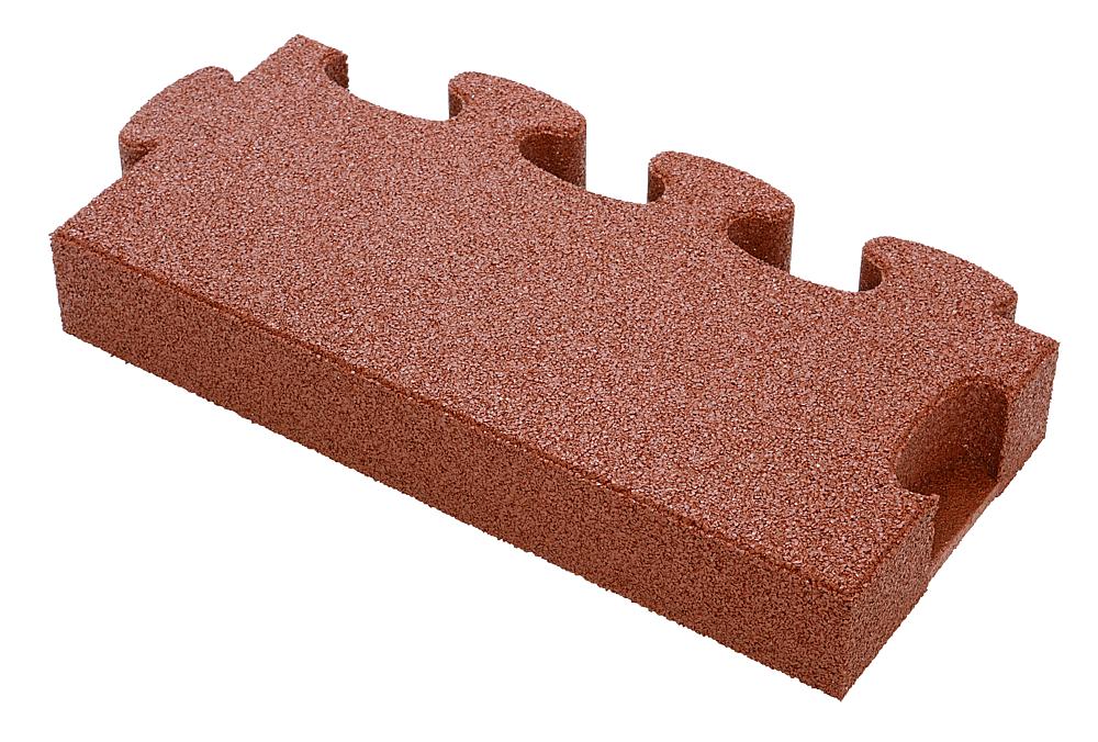 Puzzle Mat 3D Randplatte ohne Zwischenelement 80 mm rotbraun Ansicht 4