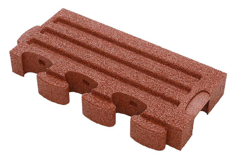 Puzzle Mat 3D Randplatte ohne Zwischenelement 80 mm rotbraun Ansicht 5