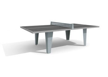 Tischtennis box anthrazit, mit Metallunterbau Ansicht 4
