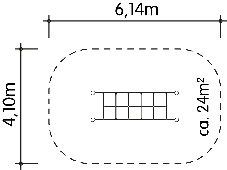 Schlaufenseilbrücke 3m Ansicht 4