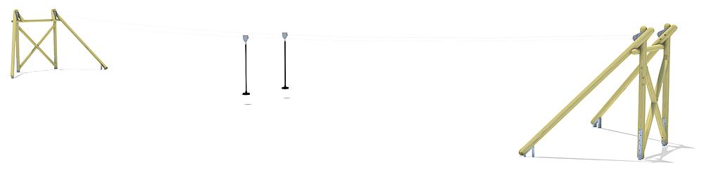 Seilbahn Montana Duo 30 m für Hügelverbau Ansicht 5