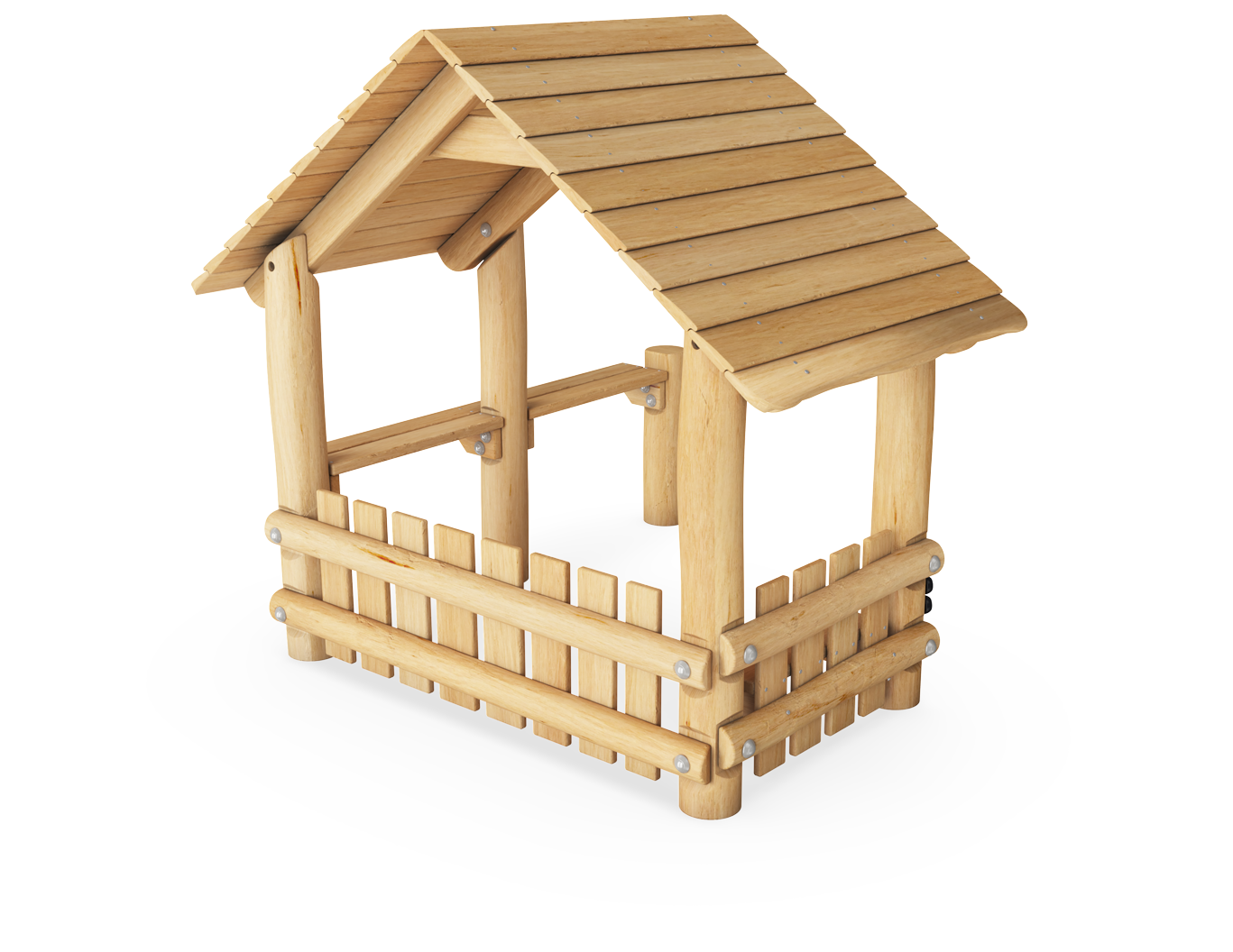 Spielhütte mit 2 Seiten & Tresen NRO413 Ansicht 3