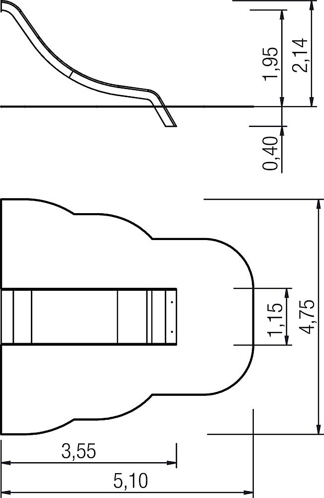 Anbaurutsche steil breit PH 195 cm, V2A Ansicht 5