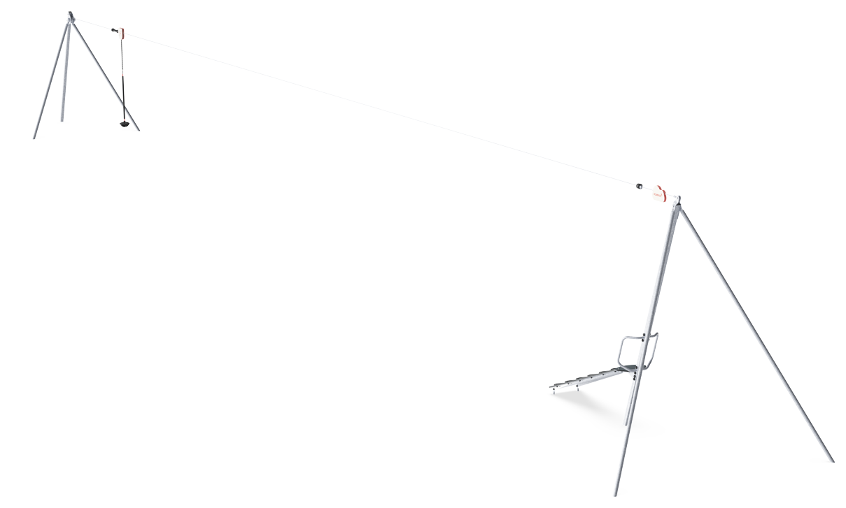 KOMPAN Seilbahn Rampe eben 25m Ansicht 3