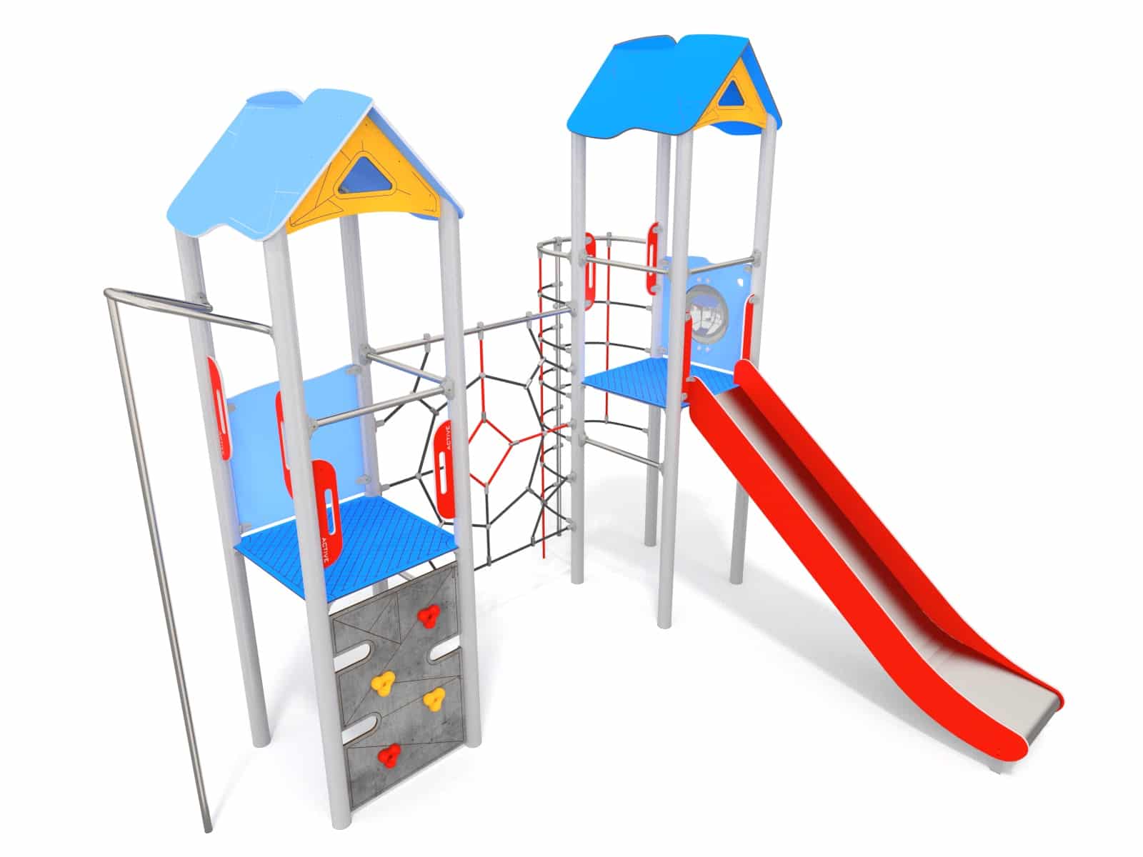 Doppelturmset mit Linarium für den Spielplatz Ansicht 2