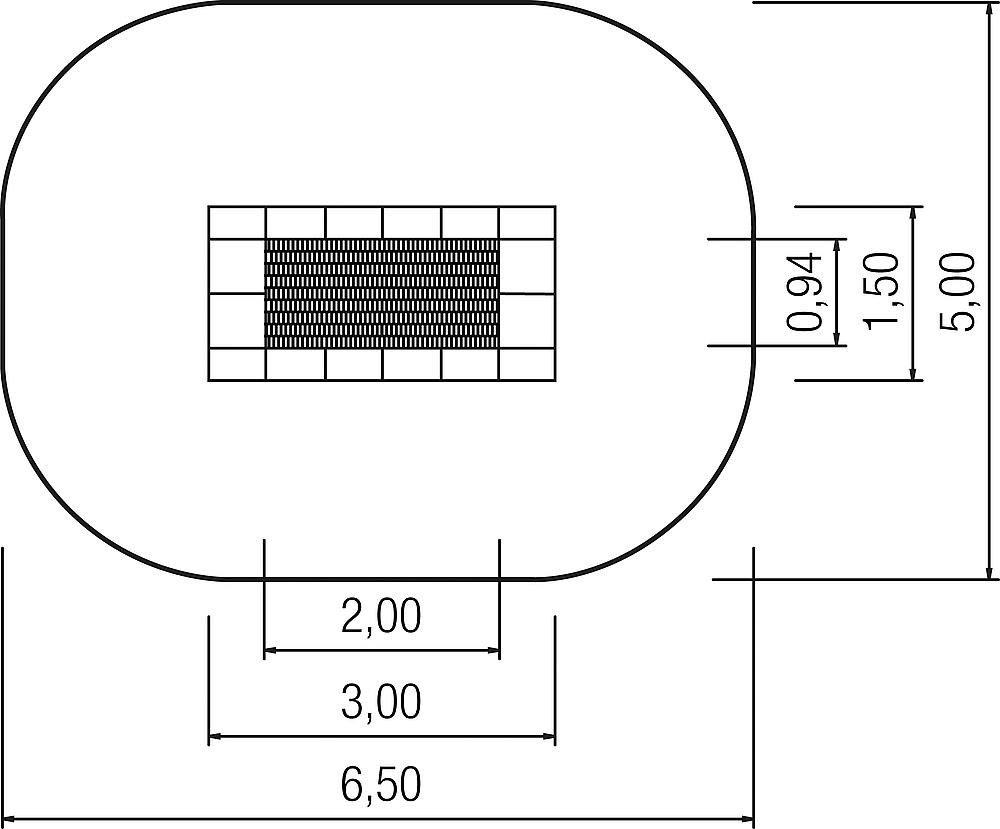 Bodentrampolin Jump R 3,00x1,50 m Ansicht 6