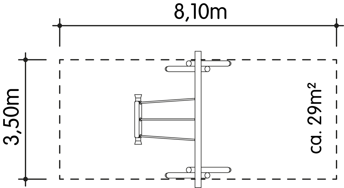 Duoschaukel LH250cm Ansicht 5
