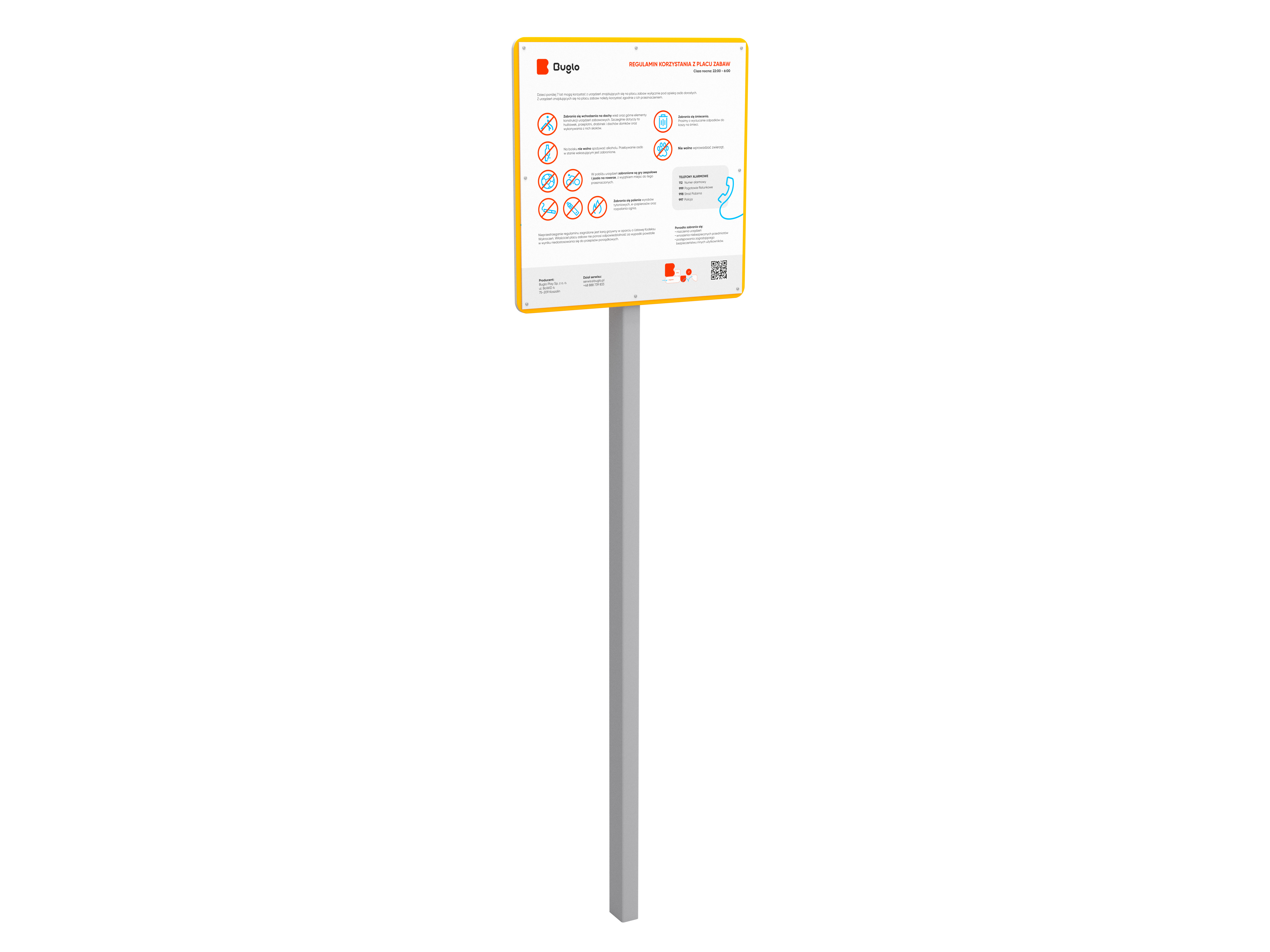 Informationstafel für Spielplatz Ansicht 2