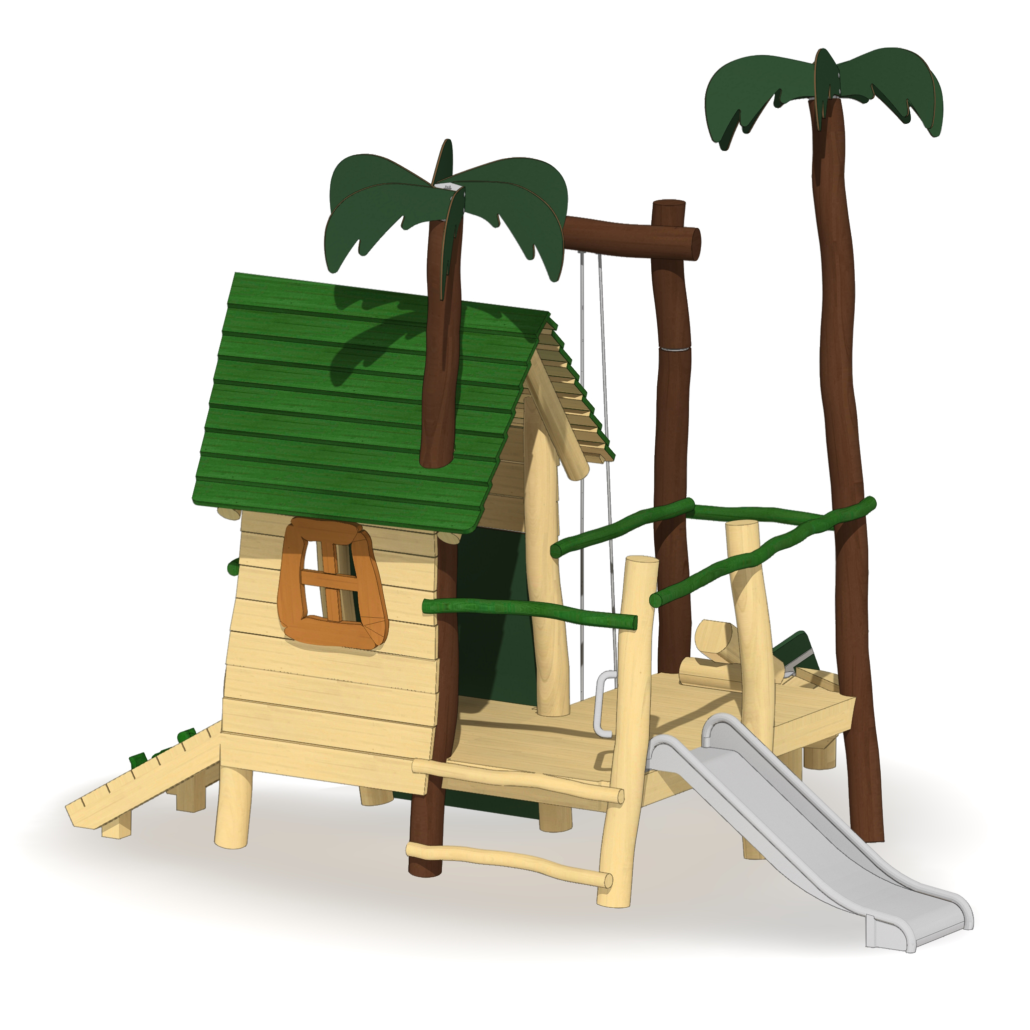 Minispielanlage Dschungelhütte Ansicht 2