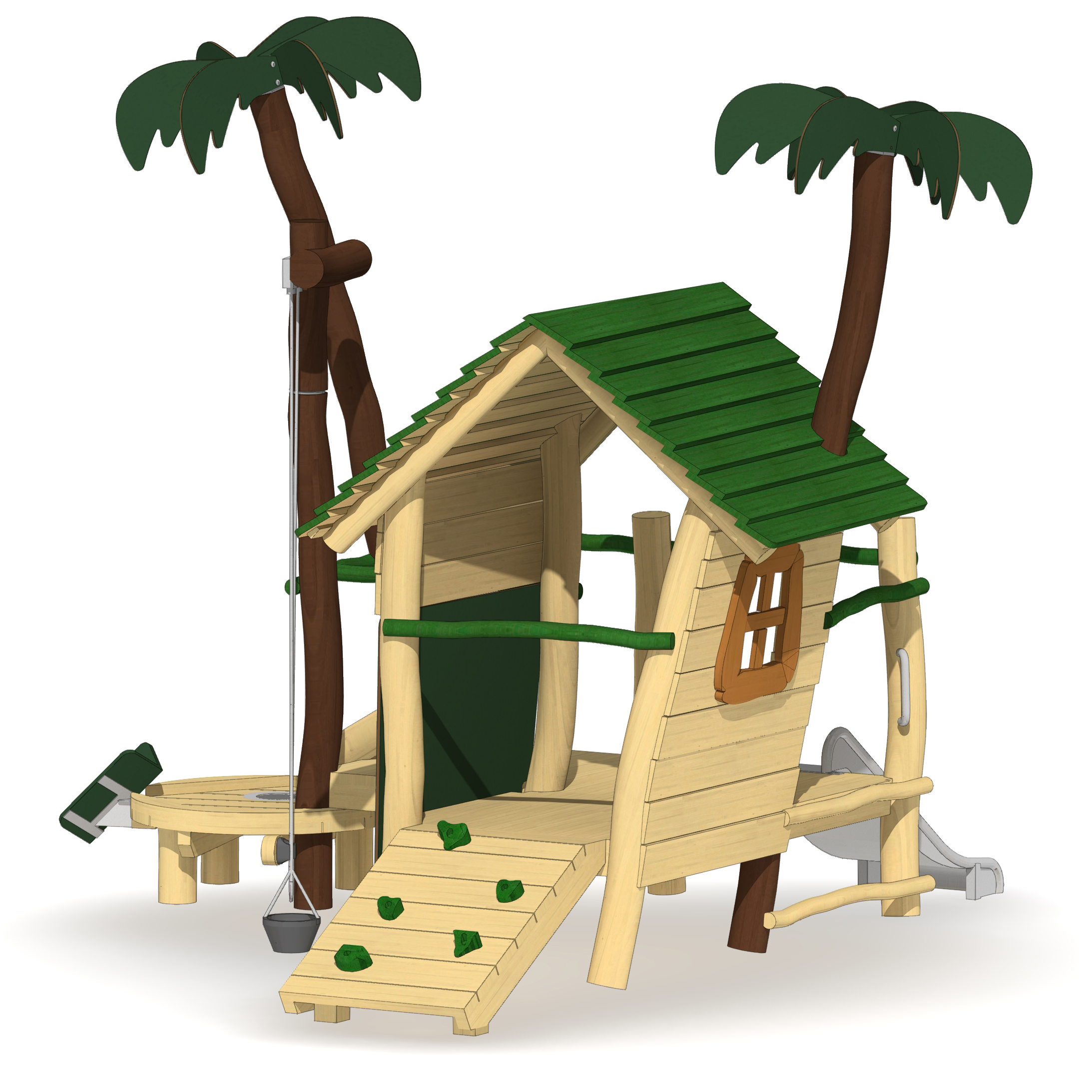 Minispielanlage Dschungelhütte Ansicht 4