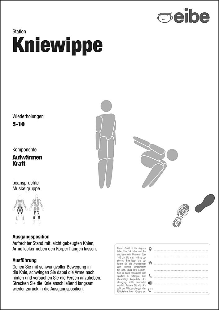 Trimm-dich-Pfad Trainingsschild Kniewippe Ansicht 6