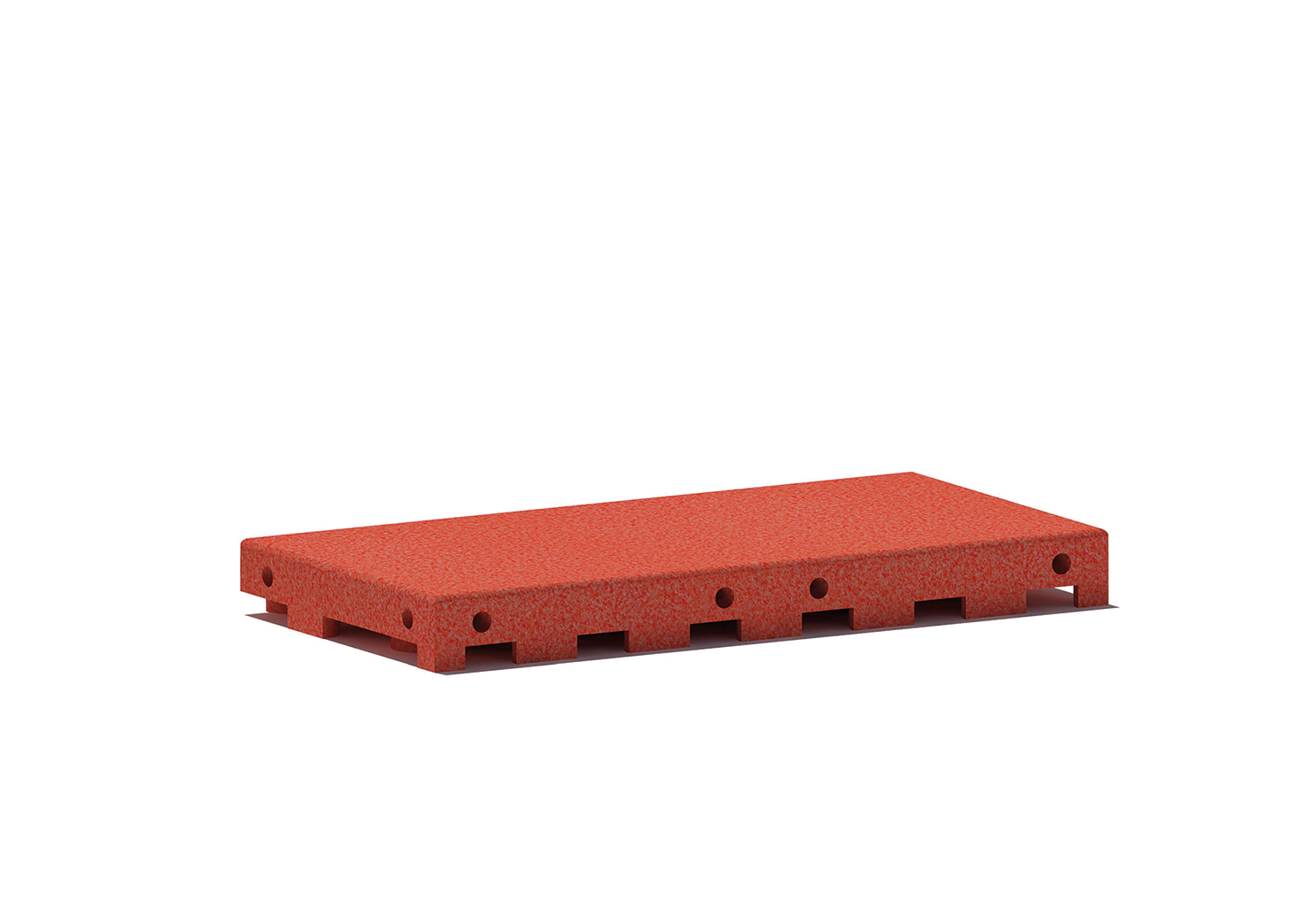 Fallschutzplatte 50 mm, Rot, 250 x 500 mm, FF 150 Ansicht 2