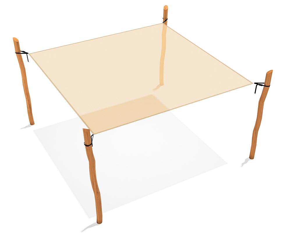 Sonnensegel komplett Siebo 5x5 m Ansicht 1