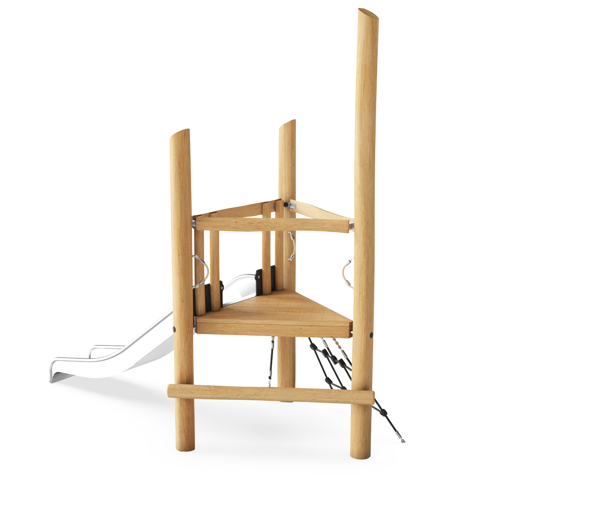 1-Turm-Spielanlage mit Edelstahlrutsche NRO1003 Ansicht 3