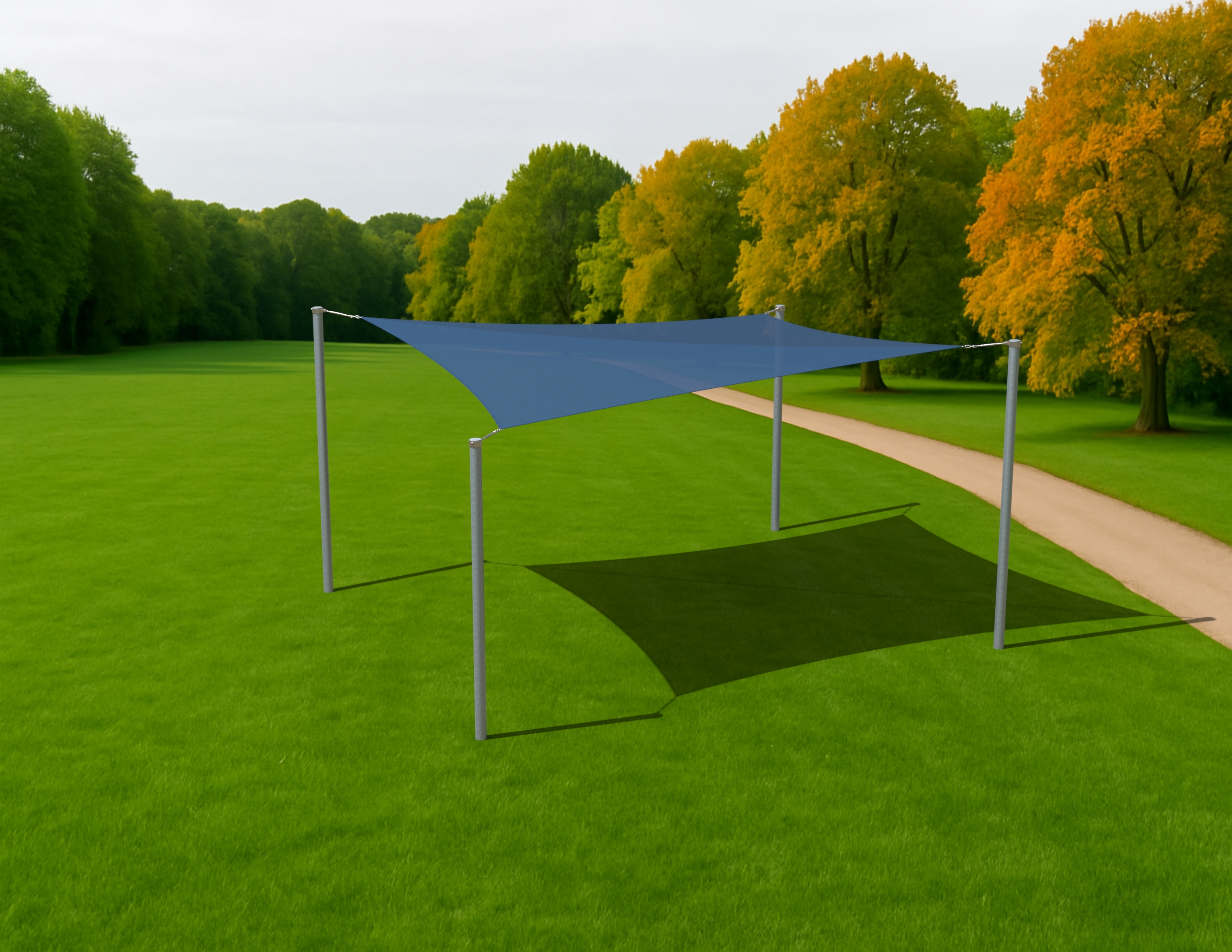 Feststehender/Temporärer Sonnenschutz, 4 x 5 m Ansicht 4