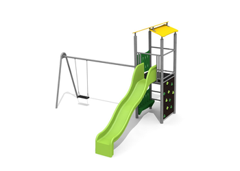 Kletterturm 1 mit 2er Schaukel steel color Ansicht 4
