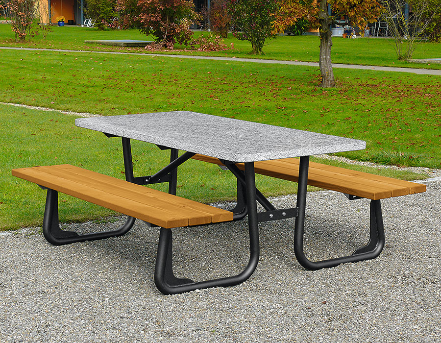 Picknicktisch Granit / Lärche Ansicht 3