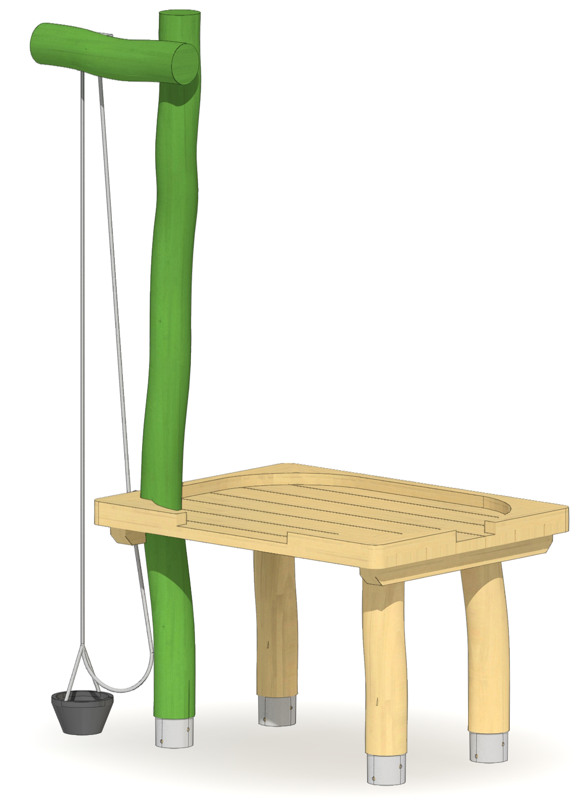 Sand- und Matschtisch mit Sandkran Ansicht 2