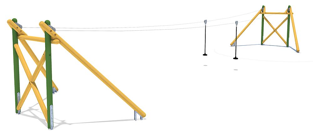 Seilbahn Montana Duo 20 m für Hügelverbau Ansicht 5