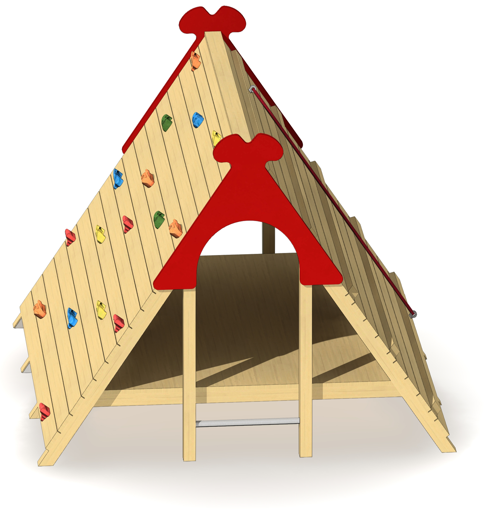 Heideschafstall mit Seil+Griffen Ansicht 2
